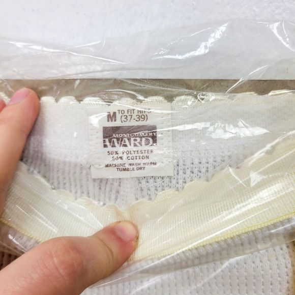 Vintage 70s Montgomery Ward Deadstock Thermal Underwear Set (Top & Pants) Size M - Picture 7 of 8